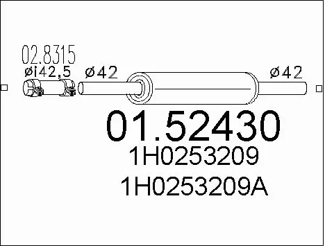 Centre Muffler (01.52430)