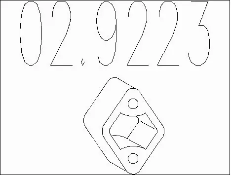 Rubber Buffer, muffler (02.9223)