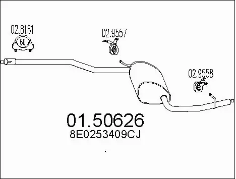 Centre Muffler (01.50626)