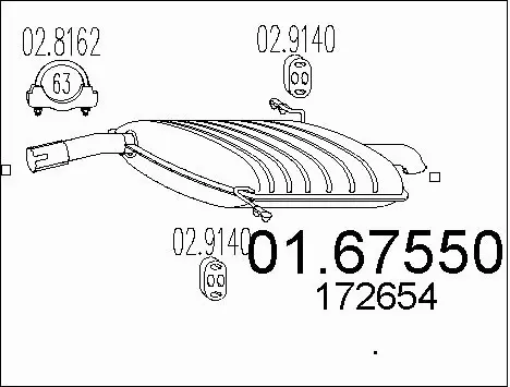 Rear Muffler (01.67550)