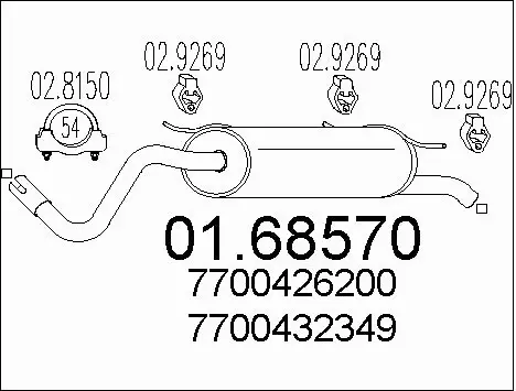 Rear Muffler (01.68570)