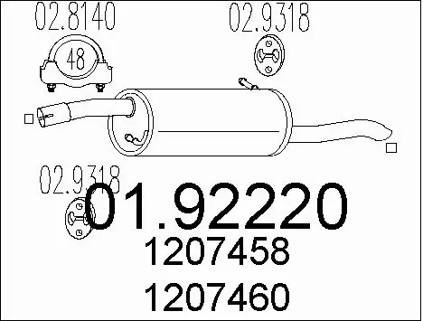 Rear Muffler (01.92220)