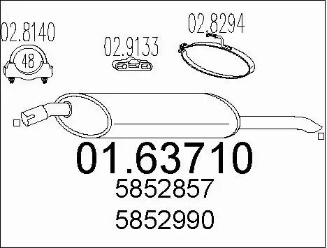 Rear Muffler (01.63710)