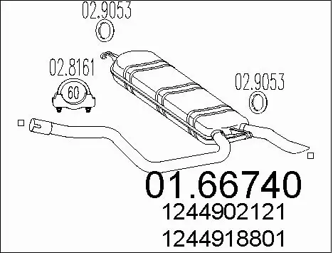 Rear Muffler (01.66740)