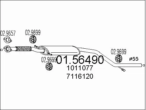 Centre Muffler (01.56490)