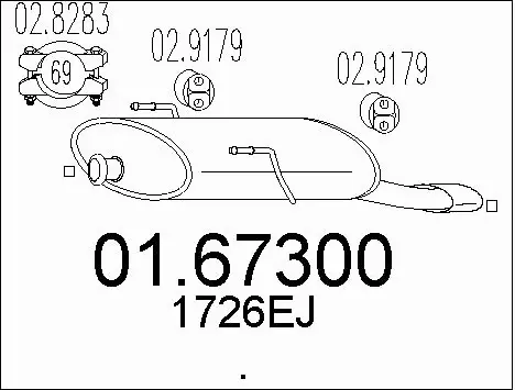 Rear Muffler (01.67300)