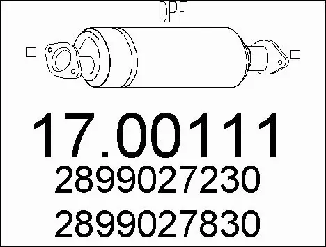 Soot/Particulate Filter, exhaust system (17.00111)