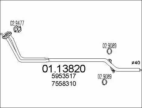 Exhaust Pipe (01.13820)