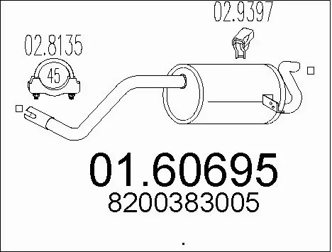 Rear Muffler (01.60695)