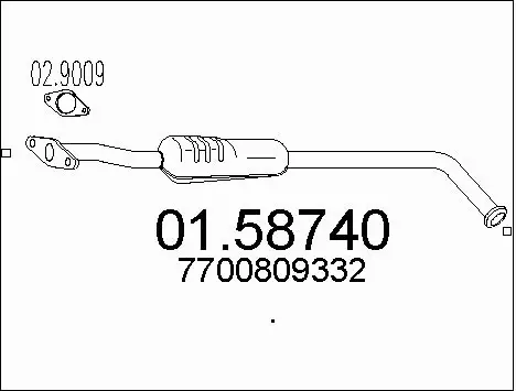 Centre Muffler (01.58740)