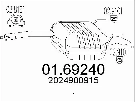 Rear Muffler (01.69240)