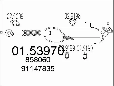 Centre Muffler (01.53970)