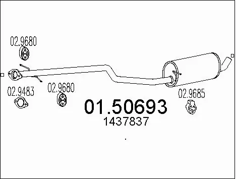 Centre Muffler (01.50693)
