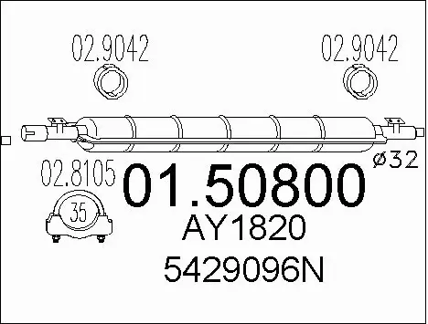 Centre Muffler (01.50800)