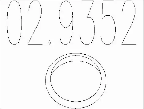 Seal Ring, exhaust pipe (02.9352)