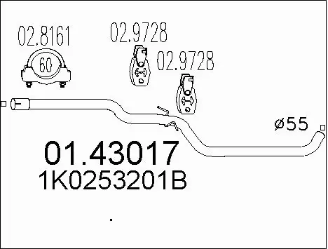 Exhaust Pipe (01.43017)
