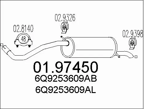 Rear Muffler (01.97450)