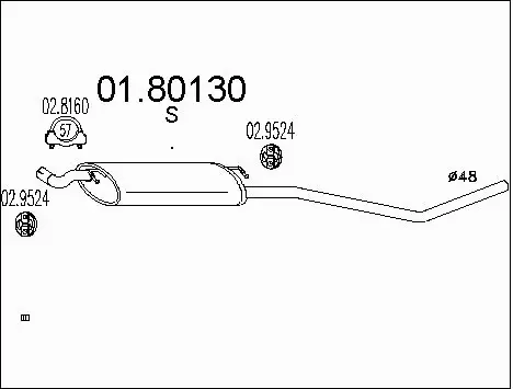Centre Muffler (01.80130)