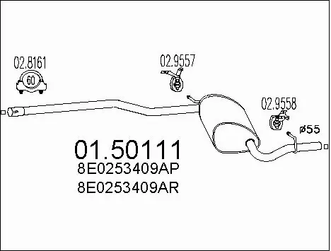 Centre Muffler (01.50111)