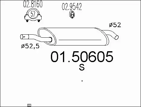 Centre Muffler (01.50605)