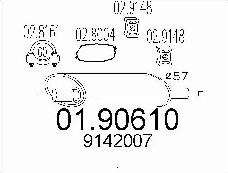 Rear Muffler (01.90610)