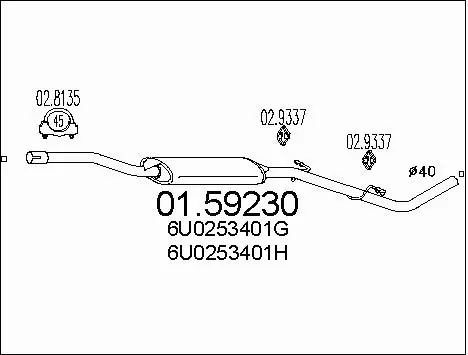 Centre Muffler (01.59230)