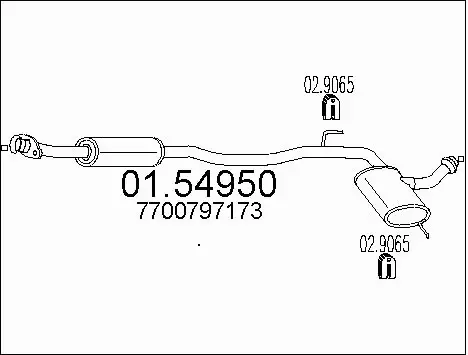 Centre Muffler (01.54950)