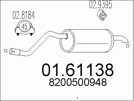 Rear Muffler (01.61138)