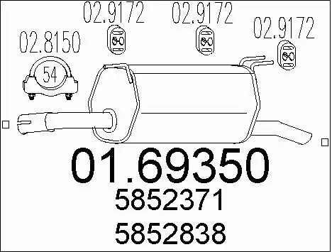 Rear Muffler (01.69350)