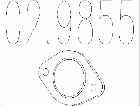 Gasket, exhaust pipe (02.9855)