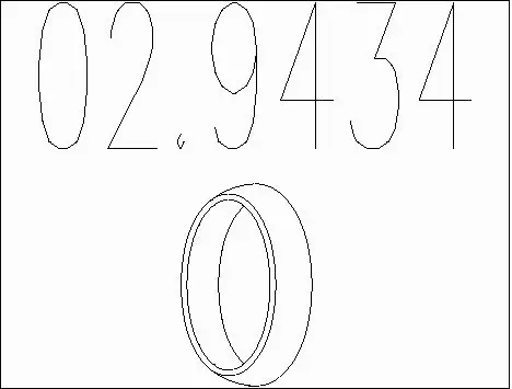 Seal Ring, exhaust pipe (02.9434)