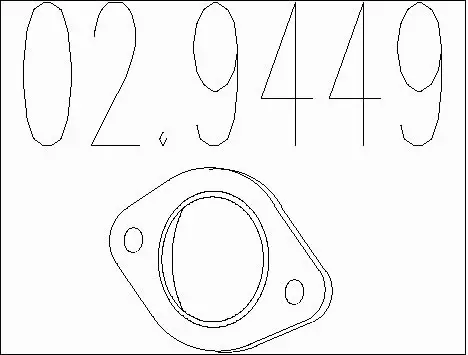 Gasket, exhaust pipe (02.9449)