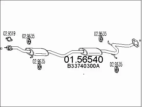Centre Muffler (01.56540)
