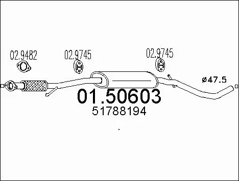 Centre Muffler (01.50603)