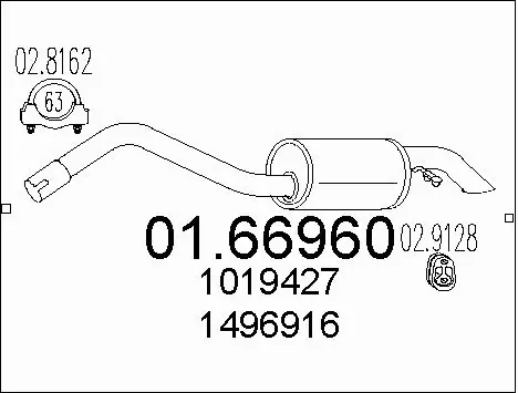 Rear Muffler (01.66960)