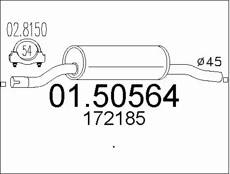 Centre Muffler (01.50564)