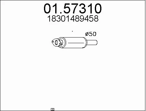 Centre Muffler (01.57310)