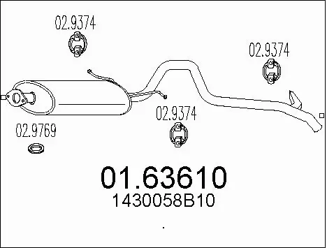 Rear Muffler (01.63610)