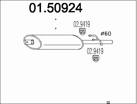 Centre Muffler (01.50924)