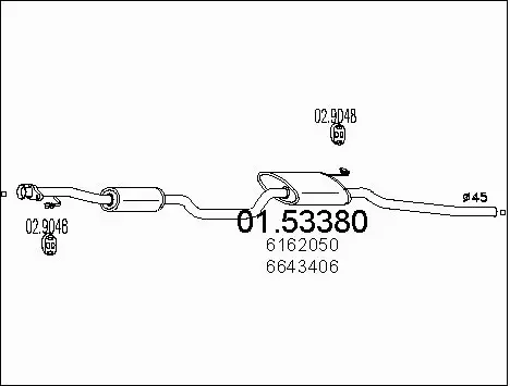 Centre Muffler (01.53380)
