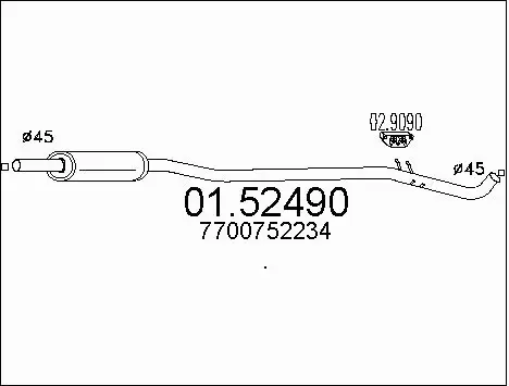 Centre Muffler (01.52490)
