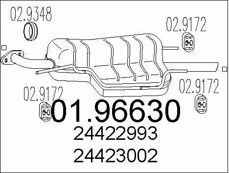 Rear Muffler (01.96630)