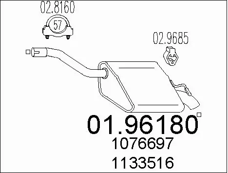 Rear Muffler (01.96180)