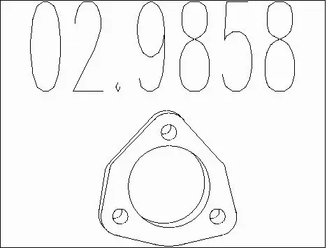 Gasket, exhaust pipe (02.9858)