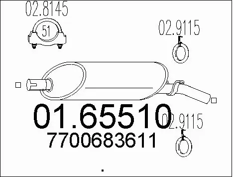 Rear Muffler (01.65510)