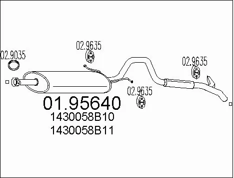 Rear Muffler (01.95640)