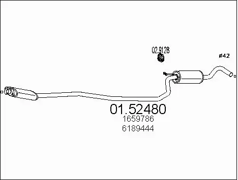 Centre Muffler (01.52480)