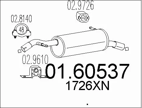 Rear Muffler (01.60537)
