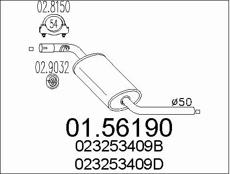 Centre Muffler (01.56190)