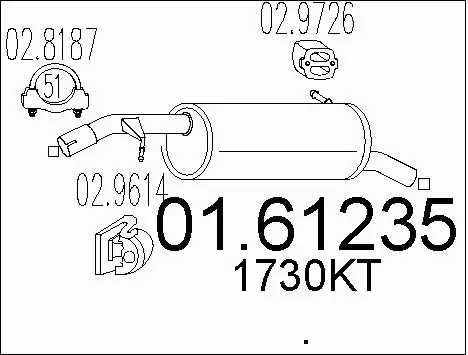Rear Muffler (01.61235)